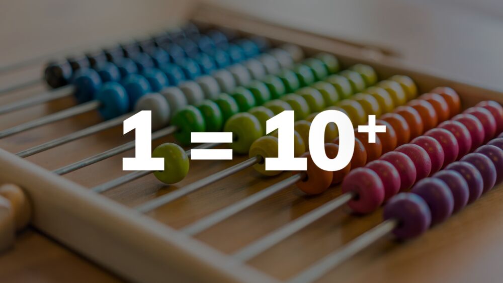 Abacus with 1=10+, one to many relationship